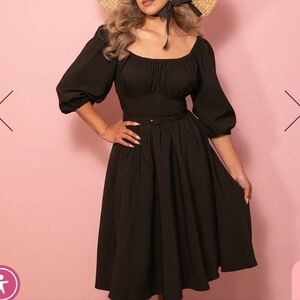 Vixen By Micheline Pitt Black Vacation Dress